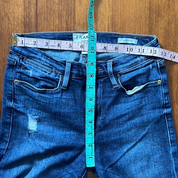 Frame Le High Straight in Carroll Wash - Picture 8 of 16